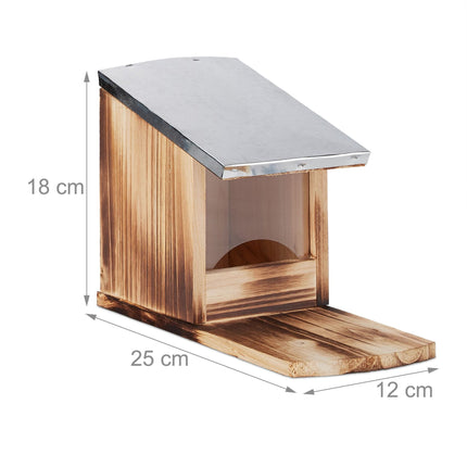 Squirrel feeder Metal roof