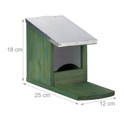 Squirrel feeder Metal roof