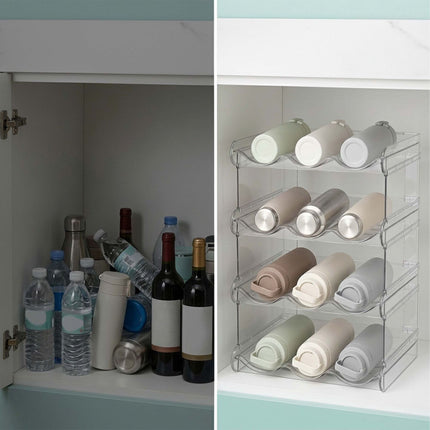 Stackable Modular Bottle Rack – 12-Bottle, Transparent