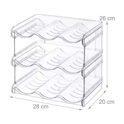 Stackable Modular Bottle Rack – 12-Bottle, Transparent