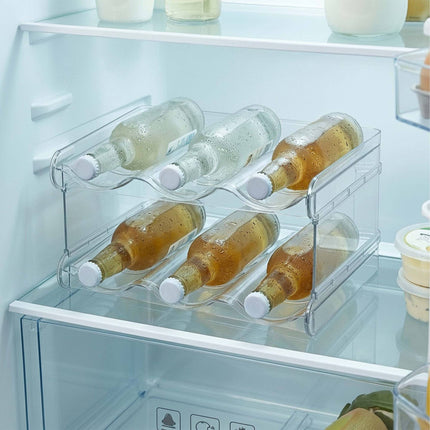 Stackable Modular Bottle Rack – Expandable, Transparent Design