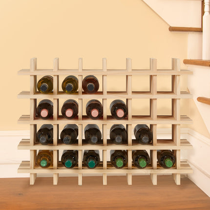 Stackable Wooden Wine Rack for 24 Bottles