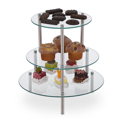 Stackable cake stand in a set of 3