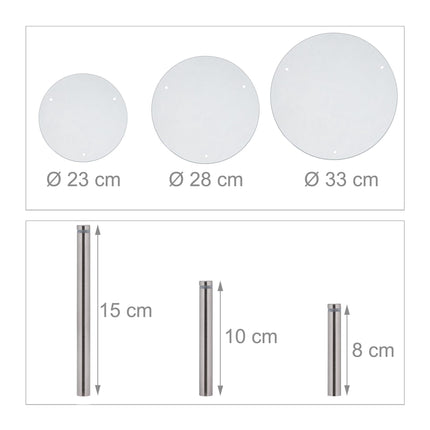 Stackable cake stand in a set of 3
