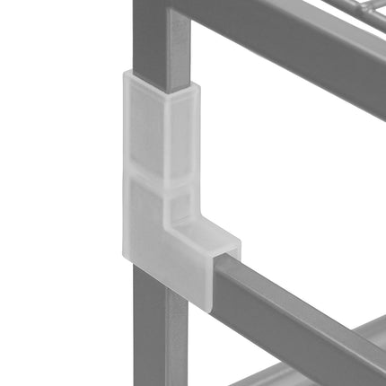 Stackable shoe shelf with 2 shelves