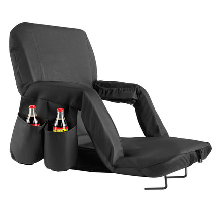 Stadium Seat, 6-Position Recline, 23-In Wide, Cup Holder