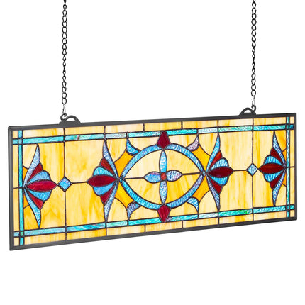 Stained Glass Window Panel 813 x 250 mm, Tiffany Style