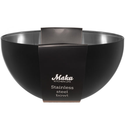 Stainless Steel Bowl 3.5L, 24 cm, Black, Dishwasher Safe