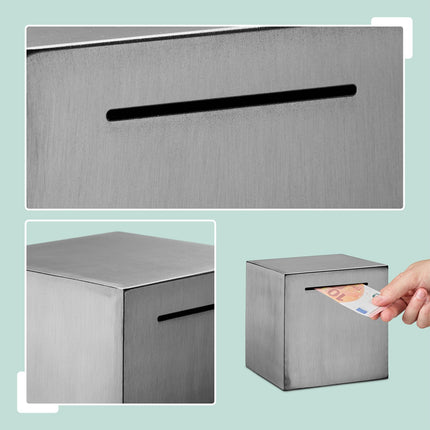 Stainless Steel Breakable Money Box, Secure Savings