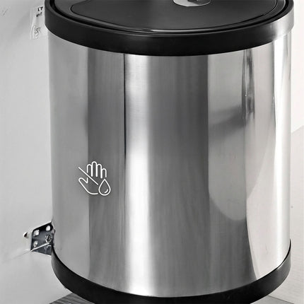 Stainless Steel Built-In Swing-Lid Kitchen Bin