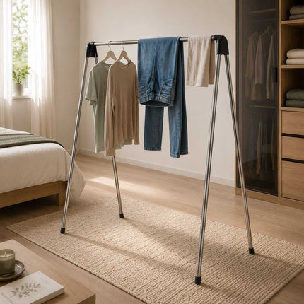 Stainless Steel Folding Drying Rack, 122 x 123.5 cm