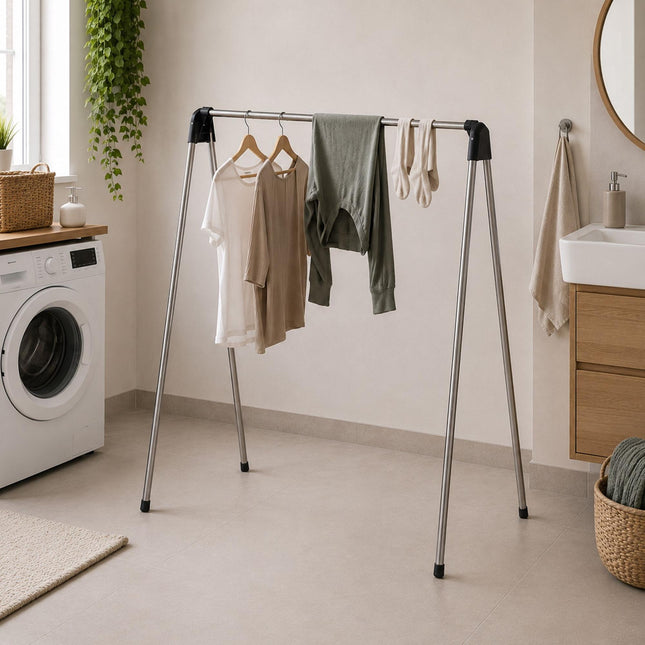 Stainless Steel Folding Drying Rack, 122 x 123.5 cm
