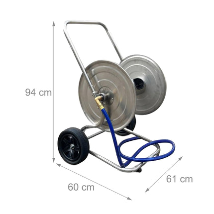 Stainless Steel Garden Hose Cart, 200m Capacity