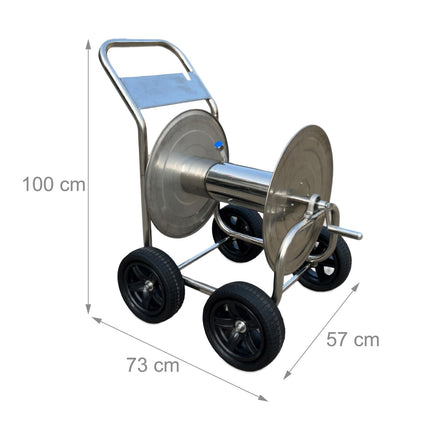 Stainless Steel Garden Hose Cart, 200m Capacity