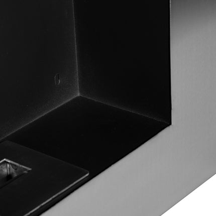 Stainless steel Wall-mounted Bioethanol Fireplace 110x54x14 Cm