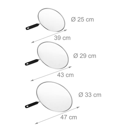 Stainless Steel Grease Splatter Guards, Set of 3