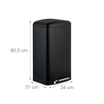 Stainless Steel Kitchen Bin, 30L with Pedal & Bags