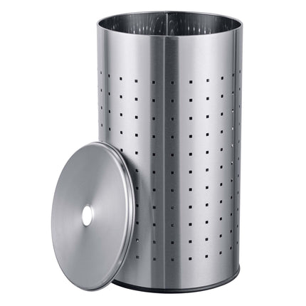 Stainless Steel Laundry Bin with Lid, 42 Liters