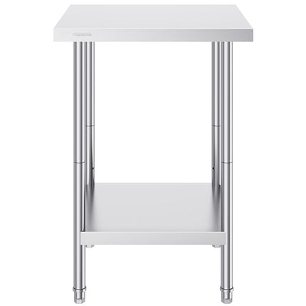 Stainless Steel Prep Table, 24x24x34 In, 3-Level Shelf