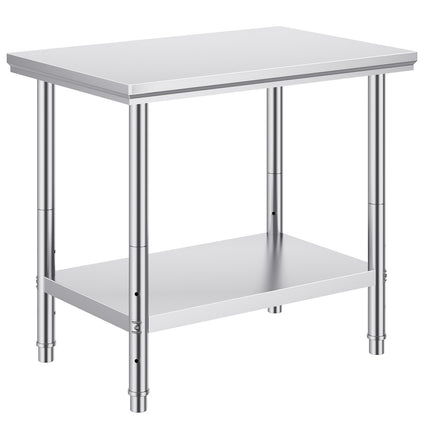 Stainless Steel Prep Table 35 x 24 in, 700 lb Capacity