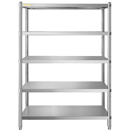 Stainless Steel Shelving Unit, 5-Tier, 48x18x72