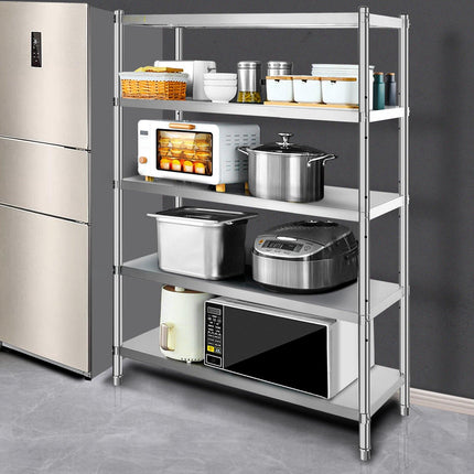 Stainless Steel Shelving Unit, 5-Tier, 48x18x72