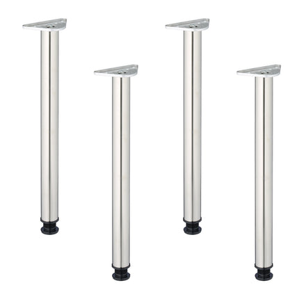 Stainless Steel Table Legs – Round, Set of 4