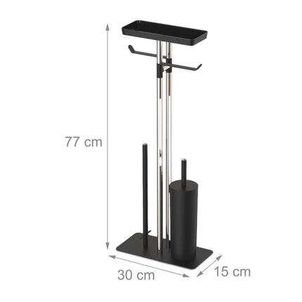 Stainless Steel Toilet Kit with Shelf and Holder