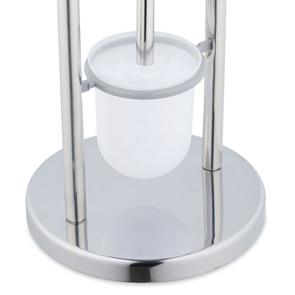 Stainless Steel Toilet Roll Holder and Brush Set