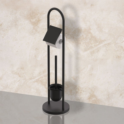 Stainless Steel Toilet Roll Holder and Brush Set