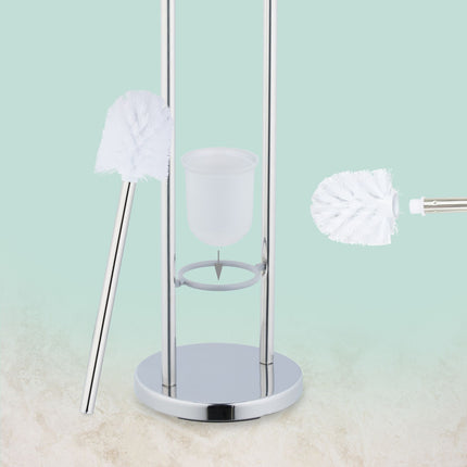 Stainless Steel Toilet Roll Holder and Brush Set