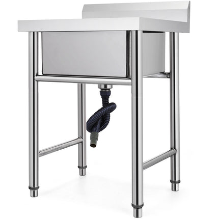 Stainless Steel Utility Sink, 1 Compartment, 17.5 x 16.5 x 10 in