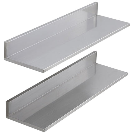 Stainless Steel Wall Shelf With Backsplash, 30 x 8.6 in