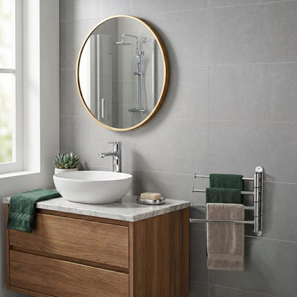 Stainless Steel Wall Towel Rail, 4 Swivelling Arms