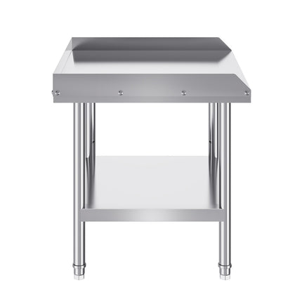 Stainless Steel Work Table 24x28x26 In, 3-Sided Backsplash