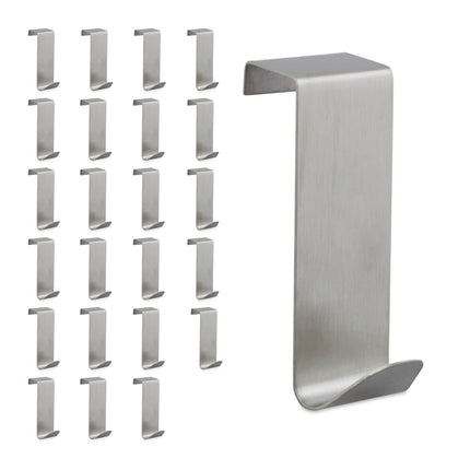 Stainless steel door hooks, 24 pcs