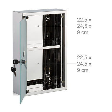 Stainless steel medicine cabinet