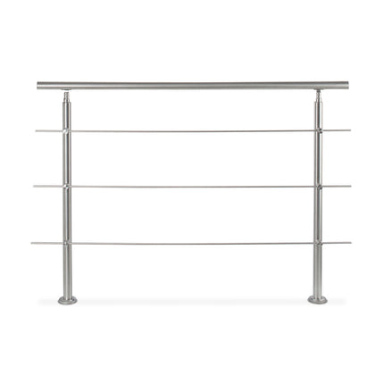 Stainless steel stair railings 1.5m / 2 posts / 3 crossbars