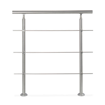 Stainless steel stair railings 1.0m / 2 posts / 3 crossbars
