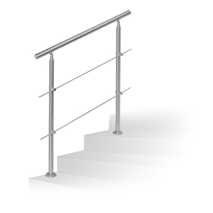 Stainless steel stair railings 1.0m / 2 posts / 2 crossbars