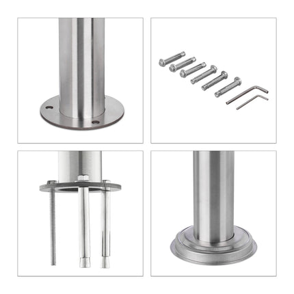 Stainless steel stair railings 1.5m / 2 posts / 3 crossbars