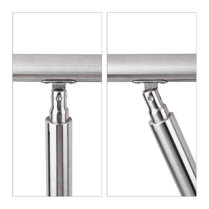 Stainless steel stair railings 1.0m / 2 posts / 2 crossbars