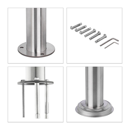 Stainless steel stair railings 1,0m / 2 post / 0 crossbars
