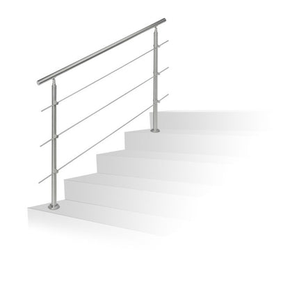 Stainless steel stair railings 1.5m / 2 posts / 3 crossbars