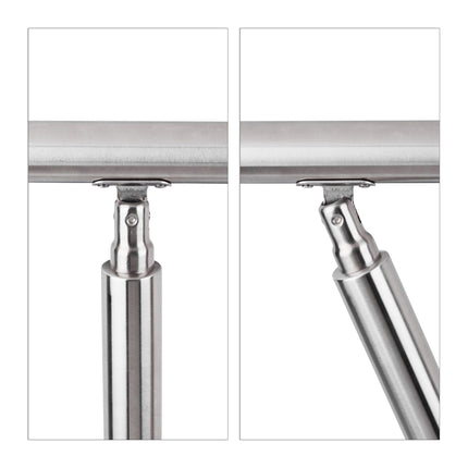 Stainless steel stair railings 1.0m / 2 posts / 3 crossbars