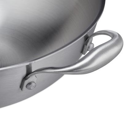 Stainless steel wok with glass lid