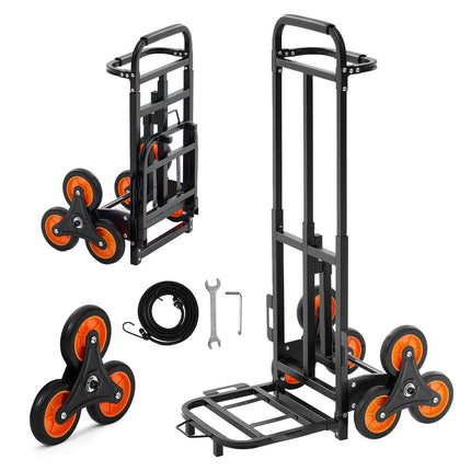 Stair Climbing Cart 100 kg, Folding Dolly, 6 Wheels