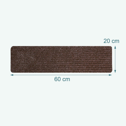 Stair Mats Set, 16pcs, 65x20 cm, Non-Slip, Easy-Care