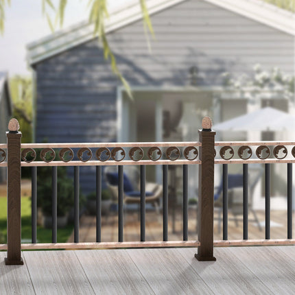 Staircase Deck Balusters, 38 In Flat Aluminum, 72 Pack