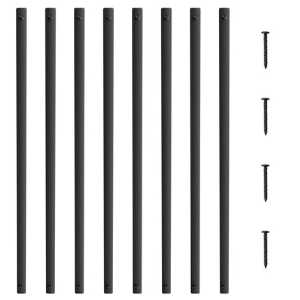 Staircase Deck Balusters, 38 In Flat Aluminum, 72 Pack